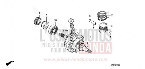 ALBERO MOTORE/PISTONE CBF125MB di 2011